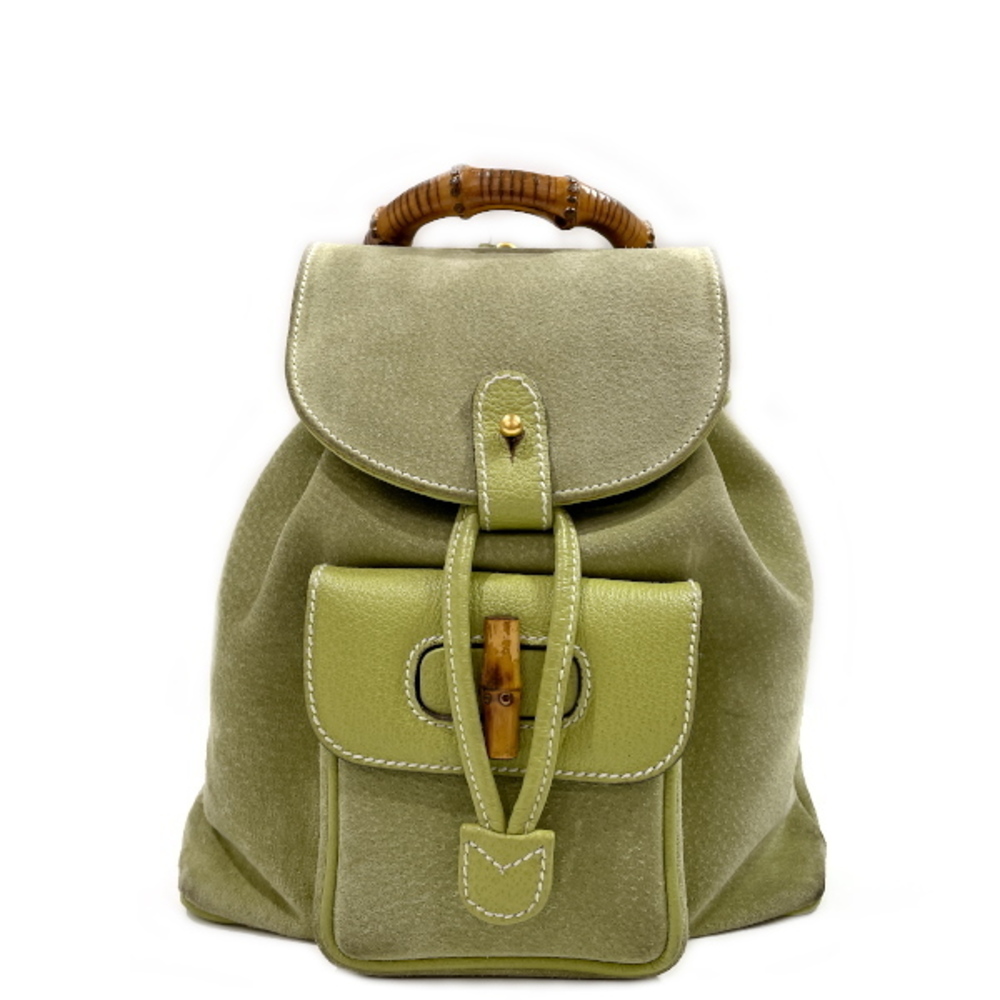 Gucci Mini Bamboo Backpack Green - image 1